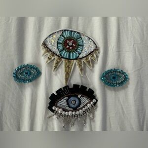 Beaded Evil Eye patches (4)